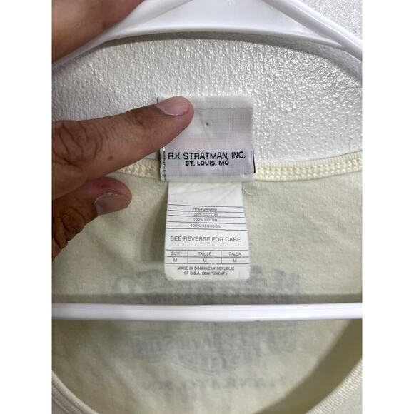 Y2K Harley Davidson Motorcycles Cream Minnesota Baby Tee Size XS - Picture 4 of 4